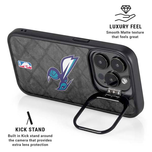 NBA Charlotte Hornets Dark Rust iPhone 15 Pro Kickstand Case